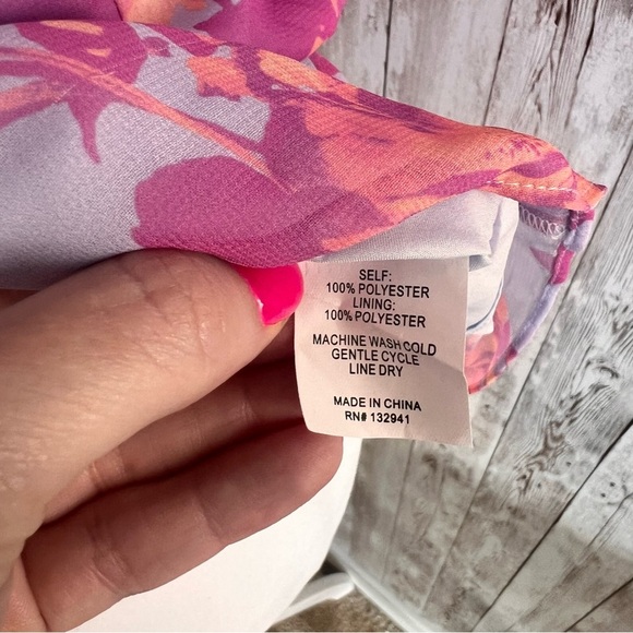 Amanda Uprichard Floral Blouse Purple and Pink Small - Picture 4 of 7